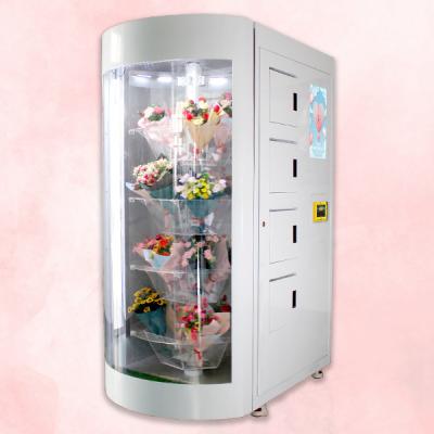 China 24 Hours Hospital Clinic Vending Machine With Transparent Shelf For Flowers for sale
