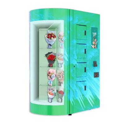 China O tela táctil embalou a máquina de venda automática da função do líquido refrigerante das flores à venda