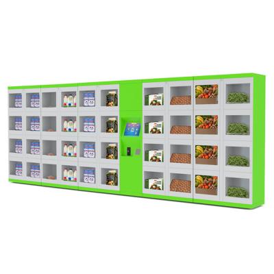 China Smart Grocery Vending Locker Mini Mart Store Door Size Transparent Windows Option for sale