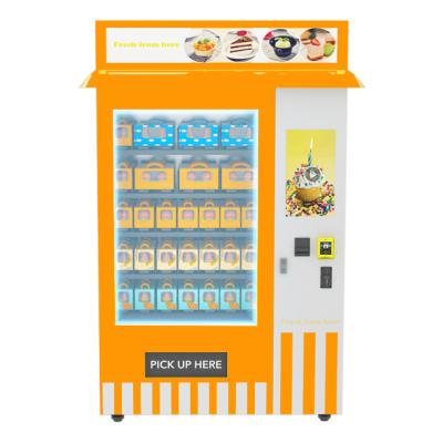 Chine Petit gâteau de sandwich à convoyeur à bande de distributeur automatique de liquide réfrigérant de fruit avec l'ascenseur à vendre