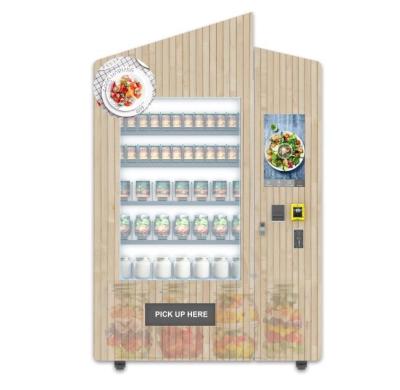 China Fresh Food Healthy Salad Vending Machine With Touch Screen For Subway Station for sale