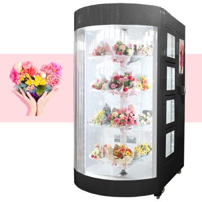 China 24 Hours Outdoor Fresh Cut Flower Vending Machine For Floral Shop Bouquets for sale