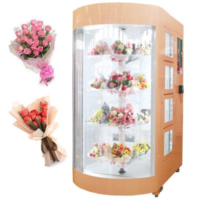 China 24 Bouquets Electronic Locker Vending Machine System With Interactive Information Wifi for sale