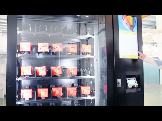 Cold Rolled Steel Automated Mini Mart Vending Machines With Touch Screen Monitor