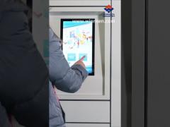 Efficient Package Delivery Lockers With Android System And Payment Coin Bill Card QR