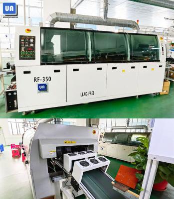 중국 납땜 폿 AC220V 410 킬로그램 웨이브 솔더링 머신 750 밀리미터 컨베이어 RF-350A 판매용