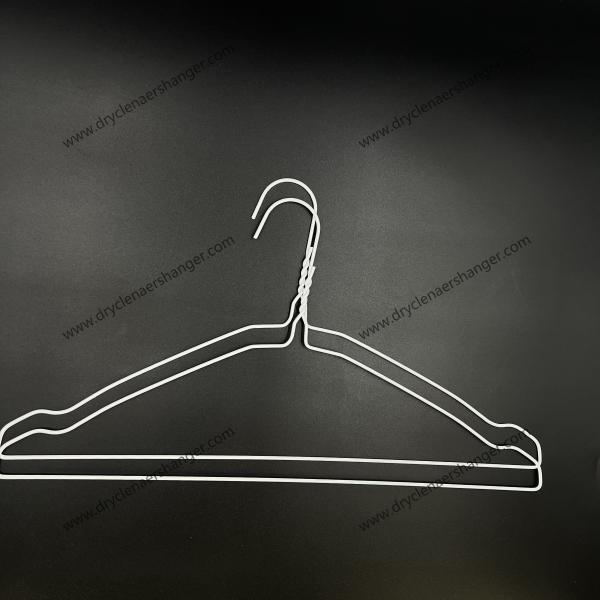 Quality Diameter 1.9mm Dry Cleaner Wire Hangers  Low Carbon Steel Powder Coating for sale