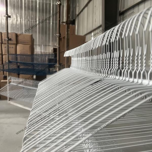 Quality Notched Shape White Dry Cleaner Hangers for sale