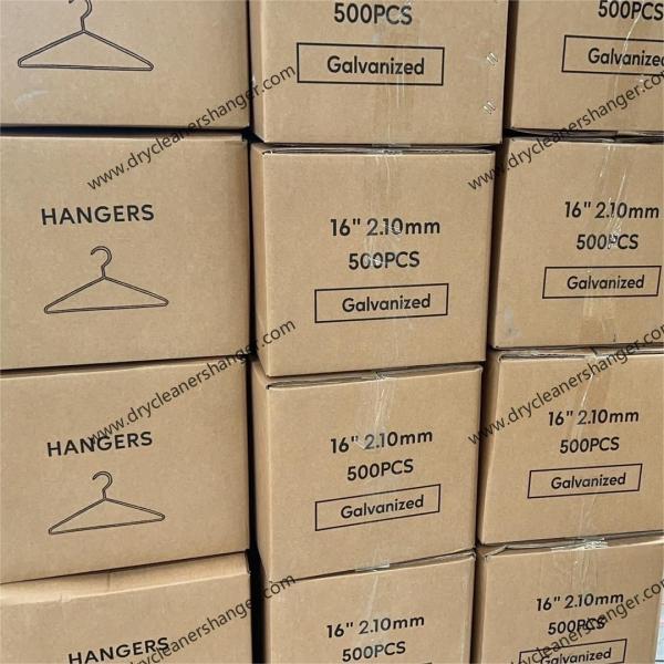 Quality 14.5 Guage 40.5cm Galvanized Wire Hanger For Dry Cleaning Shops for sale