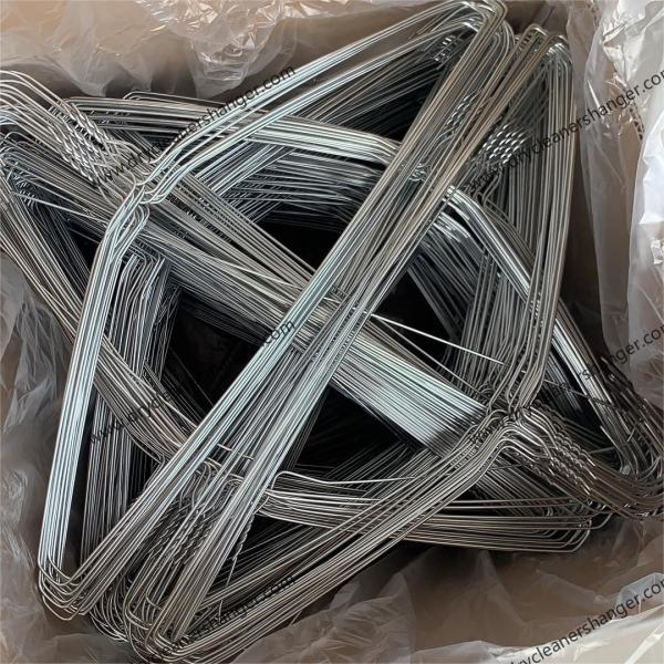 Quality Silver Color Galvanized Wire Hanger High Hardness 16 Inch for sale