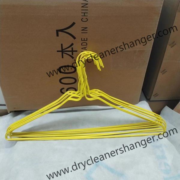 Quality 40cm 3.2mm Plastic Coated Wire Coat Hangers For Dry Cleaners for sale