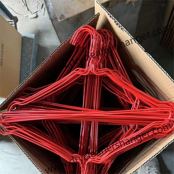 Quality PVC Materials Plastic Coated Wire Hanger High Hardness Professional Use for sale