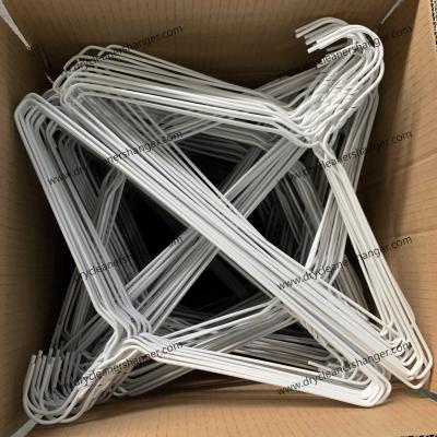 China 40cm 3.2mm Plastic Coated Wire Coat Hangers For Dry Cleaners for sale