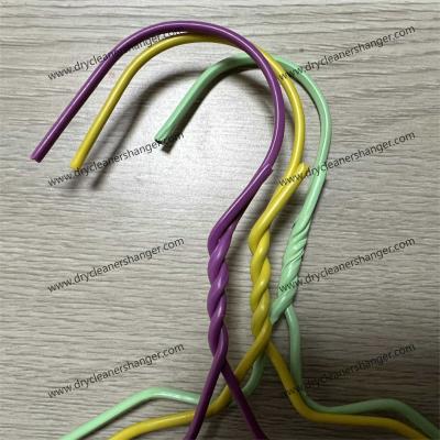 China Disposable Plastic Covered Wire Hangers 16 Inch  1.9mm Hanger Diameter for sale