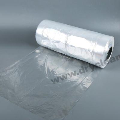 China Transparent Perforated Cleaners Plastic Bags LDPE On Roll For Cleaners for sale