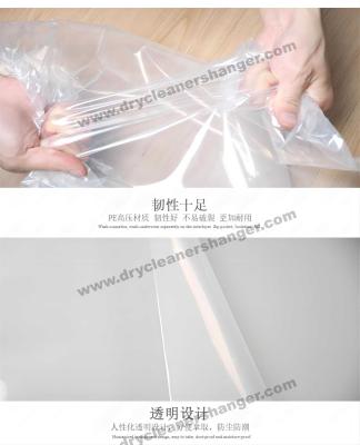 China LDPE Dry Cleaning Polythene Covers Clear customized Film Color for sale