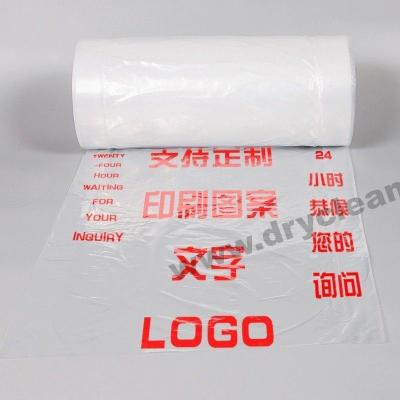 China Ecoset Label Dry Cleaning Garment Covers Transparent LDPE for sale
