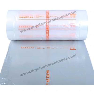 China Clear Dry Cleaning Poly Garment Bags For Dry Cleaning Shops Customized Size for sale