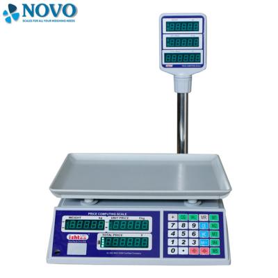 China Supermarket Electronic Scale Machine Give Change Function 50 Preset Memory Keys for sale