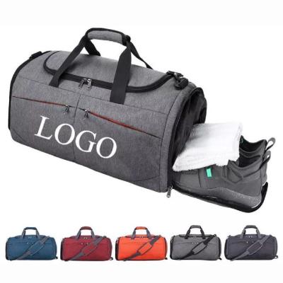 China Custom Logo 45l Waterproof Duffel Bag Gym Bag Sport Fitness With Shoe Compartment Te koop