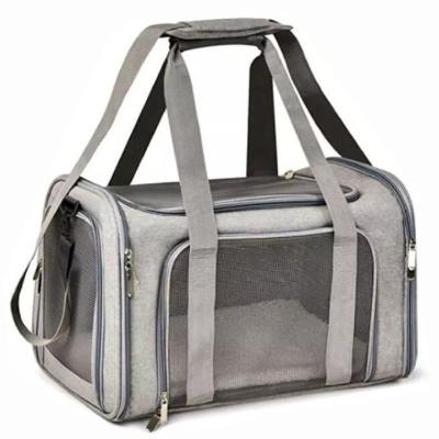 Chine Airline Approved Breathable Collapsible Soft Sided Dog Carrier Bag With Mesh Window à vendre