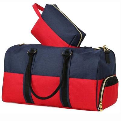China Waterproof Sport Gym Travel Canvas Duffle Bag With Shoe Compartment for sale