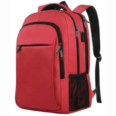China Red Office Laptop Backpack Casual Sports Backpacks Anti Theft Student School Bag for sale