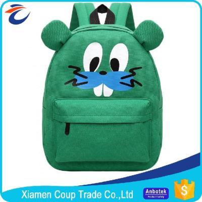 China Unisex Canvas Book Primary School Bag Kids Cartoon School Backpacks for sale