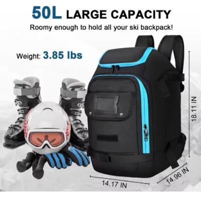 China Outdoor Sports Ski Backpack Waterproof Helmet Ski Boot Bag For Men Women for sale