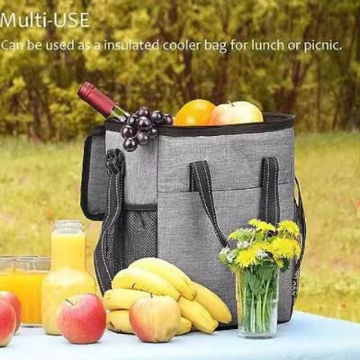 China Custom 600d Insulated Lunch Bag 6 Bottle Wine Carrier Insulated & Padded Wine Cooler Bag for sale