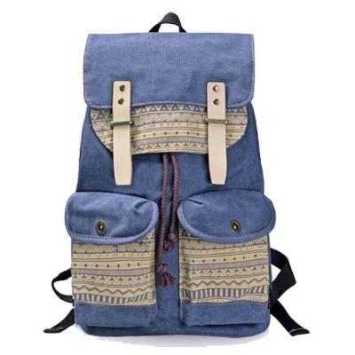 China Small Moq Canvas Sling Leisure Travel Bags Korean Style Backpack 50L Capacity for sale