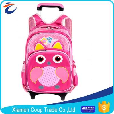 China bolso promocional de la carretilla de los niños de las mochilas de los productos del poliéster 600D para los estudiantes de la escuela en venta