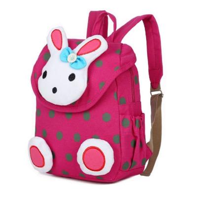 China Promotional Kid Canvas Backpack School Bag Washable And Large Capacity for sale