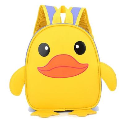 China Yellow Duck Shape Children School Bag Suitable For Daily School Life for sale