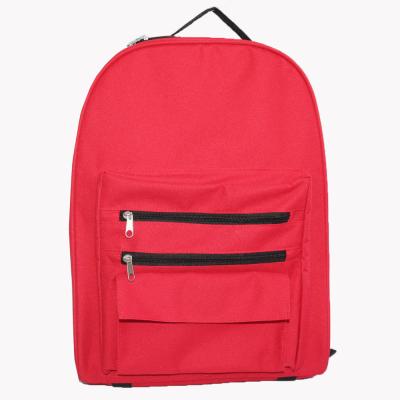 China Ultra Light Simple Polyester Primary School Backpack for sale