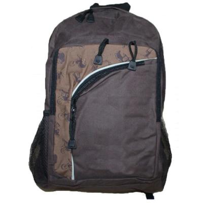 China Lightweight Leisure Black Canvas College Laptop Backpack for sale