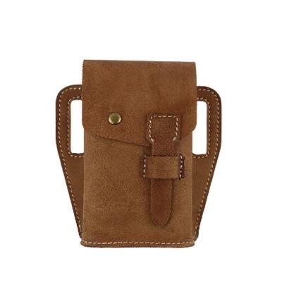 China Casual Retro Leather Outdoor Sport Phone Bag For Men for sale