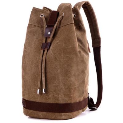 China Custom Large Capacity Canvas Drawstring Sports Bucket Backpack Bags for sale