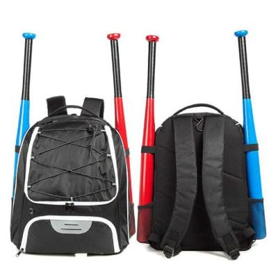 China Baseball Softball Bat Bag With Shoe Compartment And Fence Hook Hold Bat Helmet for sale