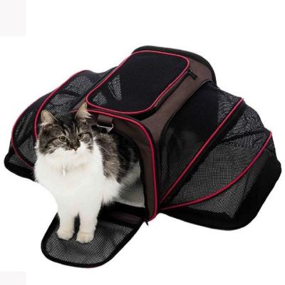 중국 확장가능한 소프트는 소형견 고양이들을 위한 세척할 수 있는 애완동물 운반기 가방을 측면을 댔습니다 판매용
