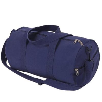 China Vintage Double Nylon Zippers Canvas Gym Bag For Weekend Travel for sale