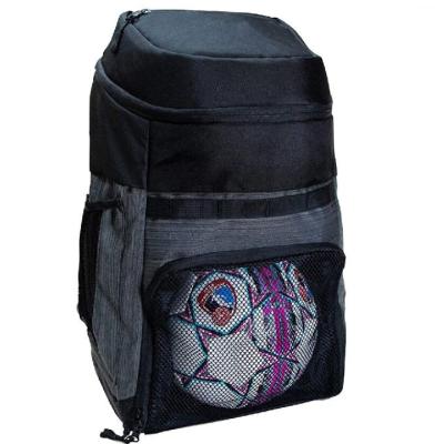 China OEM Casual Polyester Soccer Ball Backpack With Mesh Pockets for sale