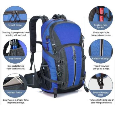China 40L Lightweight Ergonomic Casual Unisex Travel Backpack for sale