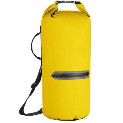 China 20L 500D PVC Front Zippered Pocket Waterproof Dry Bag For Boating for sale