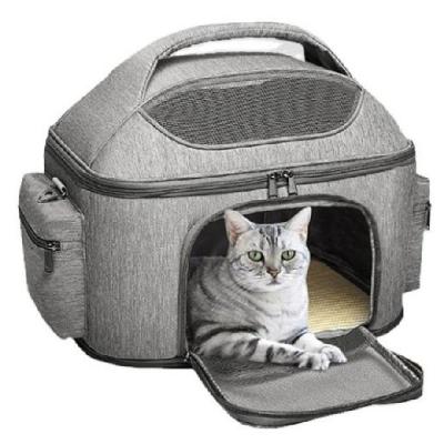 China Expandable Portable Pet Handbag With Shoulder Strap Airline Approved for sale