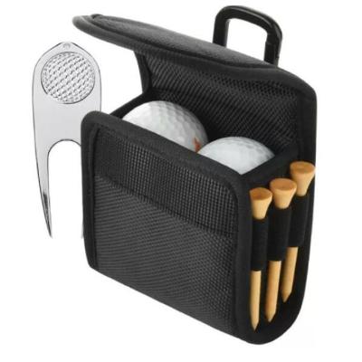 China Nylon Golf Pouch Ball Golf Waist Bag Holder Outdoor Golf Accessories Storage Bag zu verkaufen