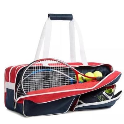China Custom Simple Fashion Waterproof Tennis Bag With Shoe Compartment en venta