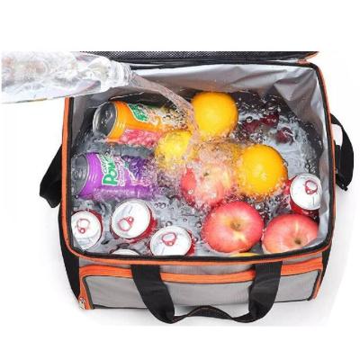 China Outdoor Nylon 40 Cans Collapsible Insulated Cooler Bags Beach Picnic Bag for sale
