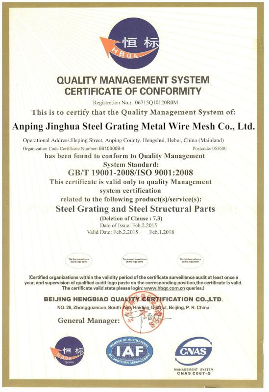IOS9001 - Hebei donwel metal products co., ltd.