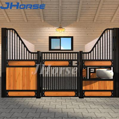 China Exterior Q235 Steel Frame Horse Stall Fronts 10ft 12ft 14ft for sale